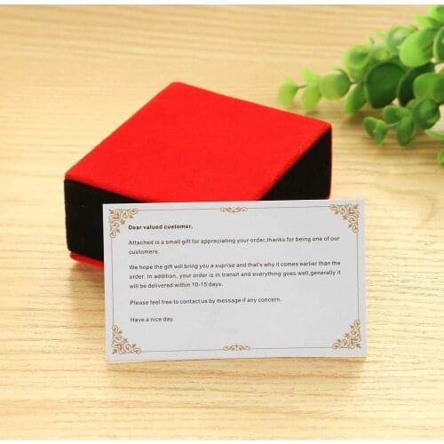 2 pc Card Folding Message Card with Business Greeting Word Card for Shipping fee