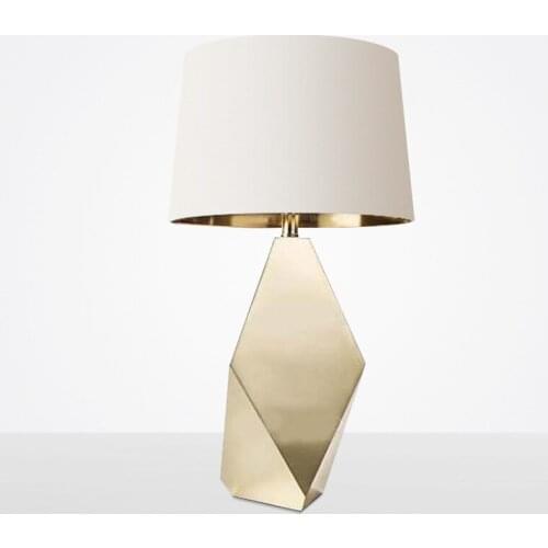 Contemporary and contracted golden poly metal desk lamp designers study bedroom art example room desk lamp