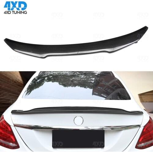 Real Carbon Spoiler PSM Style For Mercedes W204 C200 c220 C250 C300 Sedan Rear Trunk wing 2008 2009 2010 2011 2012 2013 2014