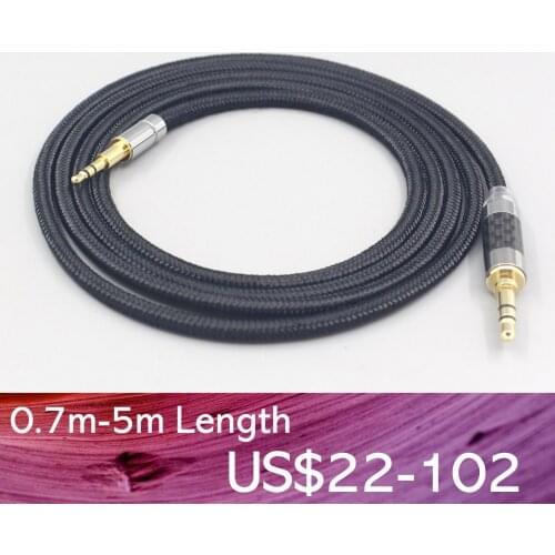 LN007543 6.5mm XLR 4.4mm Super Soft Headphone Nylon OFC Cable For Denon AH-D340 D320 NC800 NC732 NCW500 N60c K845 K840