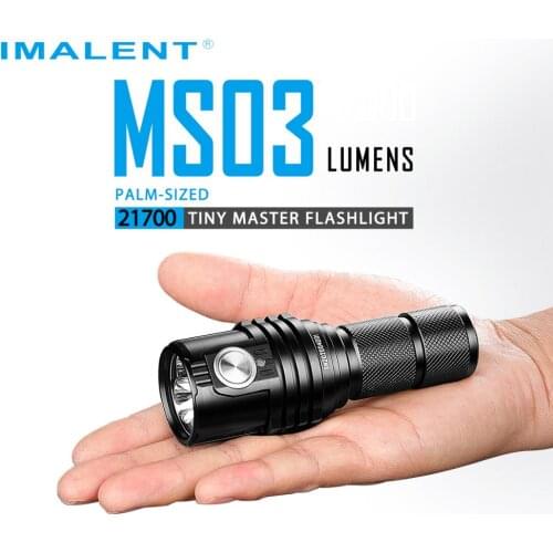 IMALENT MS03 LED Flashlight XHP70 Gen.2 13000Lumen Rechargeable Flashlight with 21700 Battery for Camping Spotlights