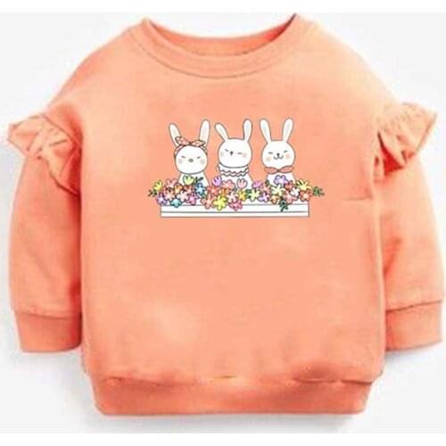 Cute Bebe Girls Sweater Hoodies Brand 2021 Quality Terry Cotton Sweatshirt Infant Kids Children T-shirt Blouse Baby Girl Clothes