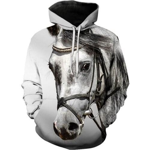 2021 Hot Animals Horse FunnyFunny New Fashion Long Sleeves 3D Print Hoodies/Sweatshirts/Men/Women Casual Pullover streetwear