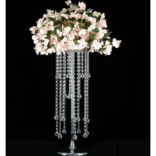 10 PCS Vase 60 CM 4-Layers Acrylic Flower Rack Pillar Crystal Vases Wedding Table Centerpiece Party Event Road Leads Home Decor