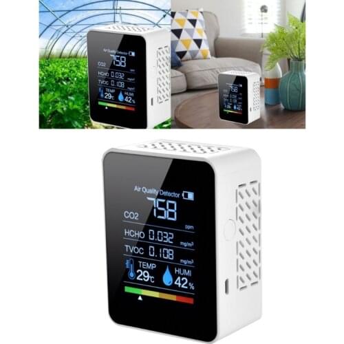 Indoor Digital CO2 Meter Formaldehyde Detector Air Analyzer Carbon Dioxide Meter Multifunctional Air Quality Monitor