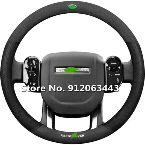 Suede Leather Car Steering Wheel Cover 38cm accessories for Land Rover Range Evoque Sport 2 Discovery Freelander 3 4 5 Defender