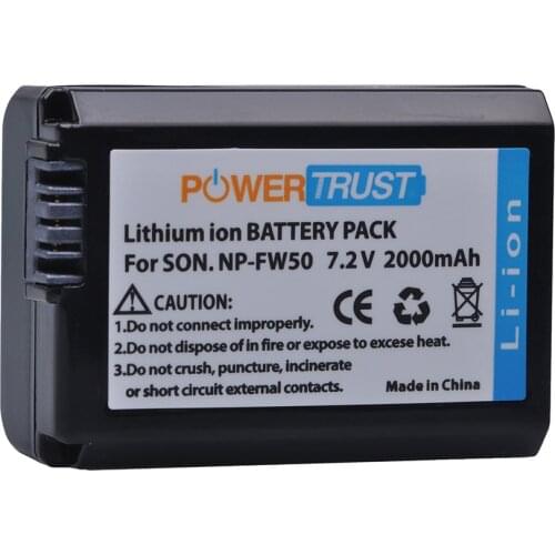 1Pcs 2000mAh NP-FW50 NP FW50 NPFW50 Replacement Battery for Sony A6500 a6300 a7 7R a7R a7R II a7II NEX-3 NEX-3N NEX-5 Camera