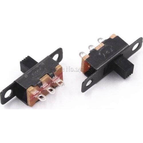10Pcs SS12F15 SS12F15VG4 Toggle Switch 3PIN 1P2T Slide Switch Handle high 4mm