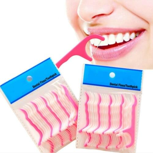 100pcs Plastic Dental Floss Stick Nylon Wire Portable Teeth Care Cleaner Tooth Cleaning Tools Set For Oral Hygiene