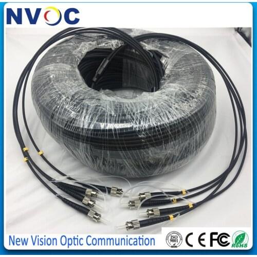 4Cores OM3-300,4.0mm,200M,LSZH,ST/UPC Armored Rodent Fiber Patch Cord+4C MM OM3-300,300M,SC FC LC ST UPC Armoured Fiber Jumper