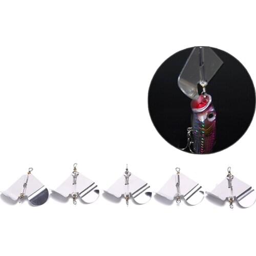 5 Pcs New Rotating blade fiy fishing hard metal Spinner bait Spoon fishing wobblers Tackle Fishing Sequins Lures 4cm