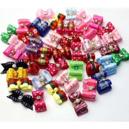 10PCS Pet Dog Bow pet shop dog accessories Bowknot Dog bow tie For Puppy pet hair Accessories Pet hair bows Headwear Grooming