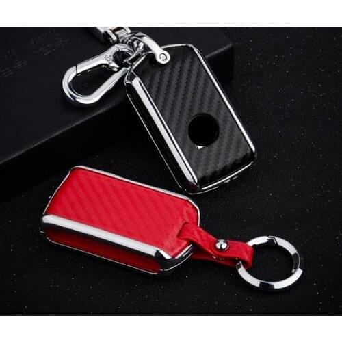 Car Carbon Fiber Key Case Cover For Volvo XC40 XC60 S90 XC90 V90 2017 2018 2019 T5 T6 T8 Smart Remout Key Replacement