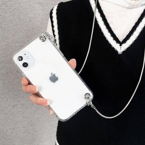 For Xiaomi Redmi 7A 8A Note 7 8 pro Luxury Metal Necklace Crossbody Plating Lanyard Strap Soft Phone Case mi 8 9 SE CC9E Cover