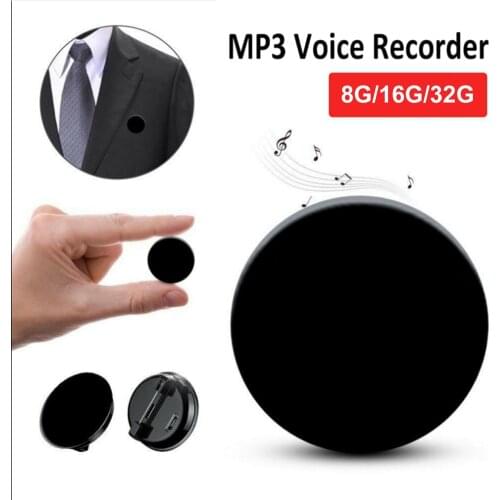 NEW Q3 Mini Badge Voice Recorder Built-in High-definition Mic Digital Tape Recorder Dictaphone with Playback Clip for Students