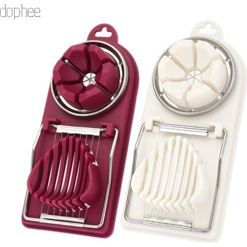 Dophee 1pc Multifunctional Fruite Egg Cutter Cutting Egg Slicers Wire Kitchen Accessories Slicing Gadgets Cooking Tools