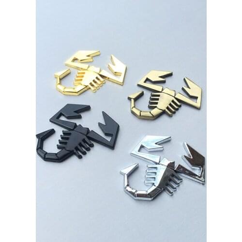 1 Pcs 3D Metal Scorpion Badge Emblem Decal Car Stickers For Abarth Fiat Abarth Punto 124/125/500 Auto Accessories Car Styling