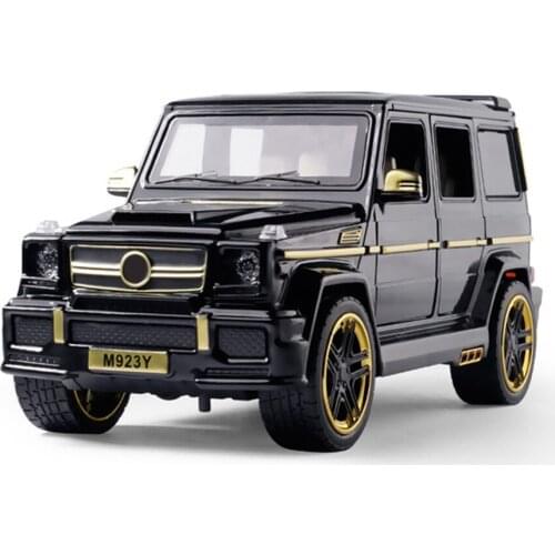 G65 1/24 Modified Model Car Diecast Metal Alloy Simulation Pull Back Display Cars Lights Toys For Kids Gifts For Children