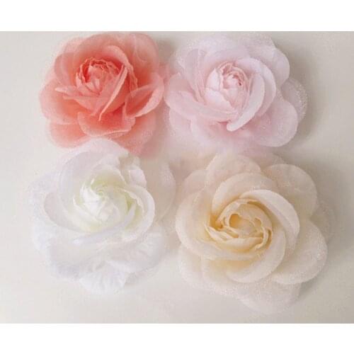 Artificial flowers head Yarn with yarn sweetheart roses simulation flower DIY flower corsage brooch clothes accessories shoes fl