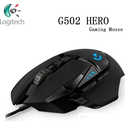 Logitech G502 HERO Engine with 16,000 DPI High Performance Gaming Mouse HERO Programmable Tunable LIGHTSYNC RGB for Mouse Gamer