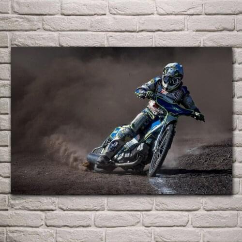 Motocross motorcycle racing vehile artwork living room decor home wall art decor wood frame fabric posters KG224