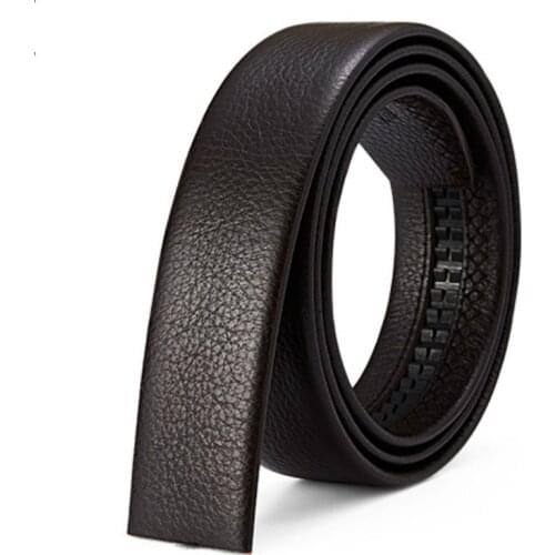 Maikun Genuine Leather No Buckle Mens Belt Top Layer Cowhide Automatic Buckle Belt With Extended Body