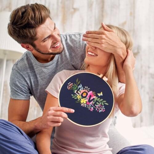 Cross Stitch Kit Meaningful DIY Embroidery Art Set Handmade Beginner Valentines Day Embroidery Art Gift 2021 NEW