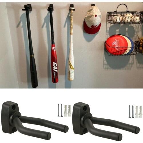 2pcs Baseball Bats Hooks Bats Wall Mounted Hanging Baseball Bat Rack Display, Baseball Lovers Perfect Hallway Display