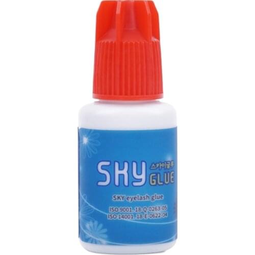 Sky-Glue S+ for Eyelashes 1-2s Dry Time Most Powerful Fastest Korea Extensions Adhesive 5ml Black Cap Lasting Eyelash Tools