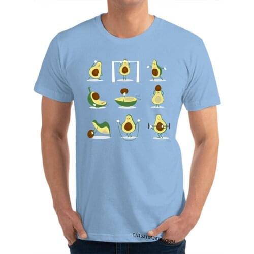 New Coming Europe Tops Tees Avocado Fitness All Cotton Camisas T Shirts for Men Group Tops T Shirt Plus Size 3XL