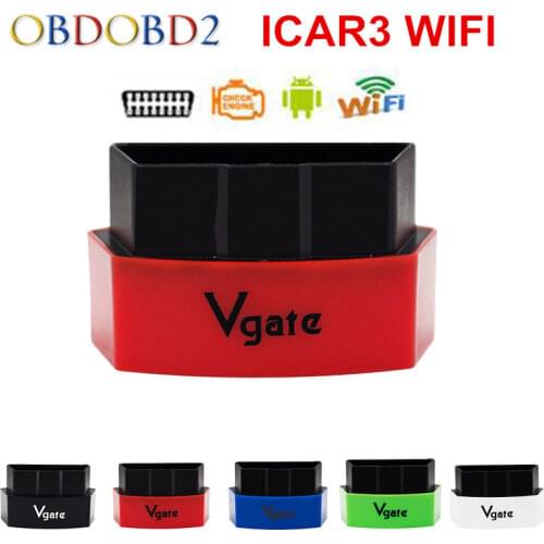 Original Vgate iCar3 Elm327 Wifi ELM 327 Support OBDII Protocol Vehicle For iOS/Android/PC OBD2 Diagnostic Interface Free Ship