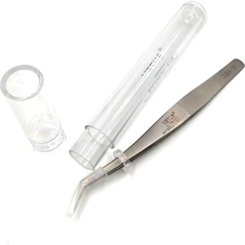 VETUS MSA-19 Precision Makeups Tweezers Anti-magnetic Anti-static Anti-acid Wear-resistant Super-hard for Eyelashes division