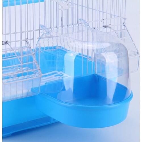New 1Pc Plastic Bird Water Bath Box Parrots Parakeet Hanging Birdbath Cage Bathtub Bird Bath Bird Water Bath Tub Pet Bird Bowl