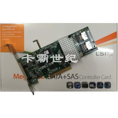 LSI MegaRAID SAS 9261-8i RAID card array card + LSI ibbu08 original backup battery