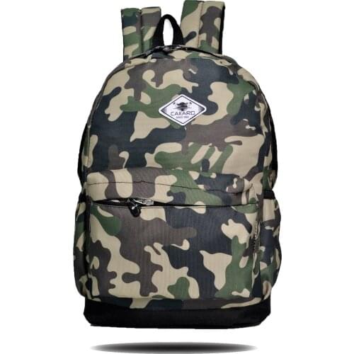 2021 New School Mens Womens Camouflage Backpack Waterproof Travel Shoulder Bag khaki Blue Color 14" Laptop 3 Zippered
