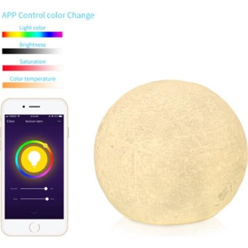 Smart Life 2.0 Moon Light Touch Pat Colorful Atmosphere Night Light Mobile APP Connection WIFI Control Free Shipping