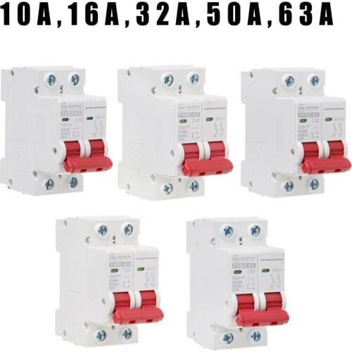 2P DC1000V Solar Mini Circuit Breaker 10A/16A/32A/50A/63A DC Photovoltaic MCB Solar Photovoltaic System Fast Shipping