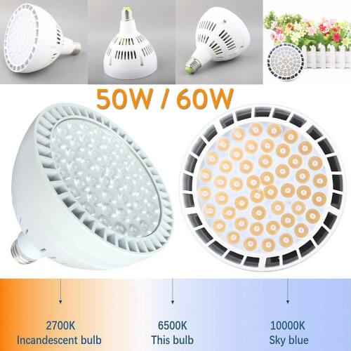 Super Bright 50W 60W PAR38 E27 LED Spotlight Bulb Lamp 48LEDs Chips Replace 500W 600W Halogen Lamps 85-265V Cold/Warm White