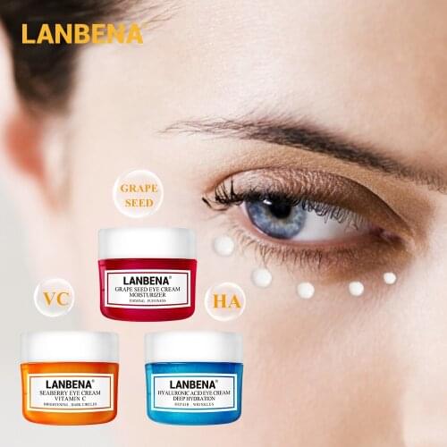 LANBENA Firming Eyes Cream Removal Dark Circle Anti-Wrinkle Eyes Serum VC Hyaluronic Acid Eye Care Anti-Puffiness Repairing Eyes