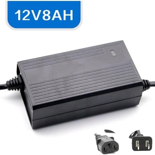 12V 8AH Smart Battery Charger For Electric Sprayer Lead Acid Gel Car Motorcycle Toy Battery 12V Power Adapter 1.0-1.2A 220V AC