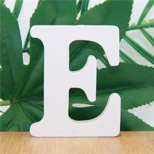 1pc 8cm Party Wedding Home Decor Wooden Letters Alphabet Word Letter White Name Design Art Crafts Standing DIY
