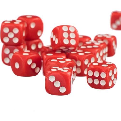 100Pcs D6 Dice for Dungeons and Dragons D&D RPG Game Party Fun Red Orange