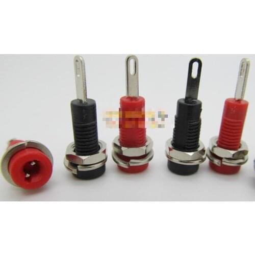 2pairs/lot Binding Post 2mm Banana Type Female Socket Plug For Pannel Socket
