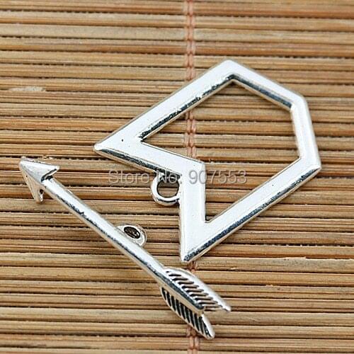 40sets silver tone arrow toggle clasp EF1920