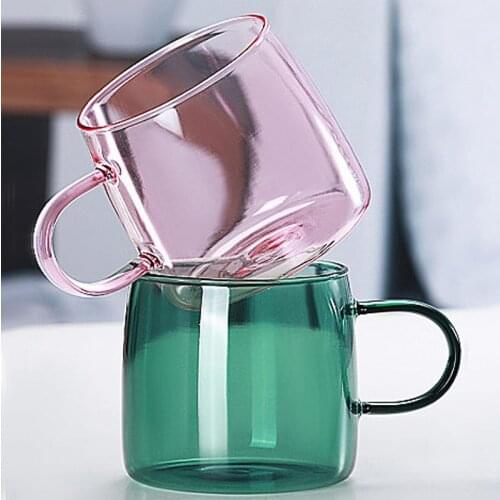 480ML Handmade Pyrex Candy Color Creative Cola Milk Coffee Juice Water Glass Cup