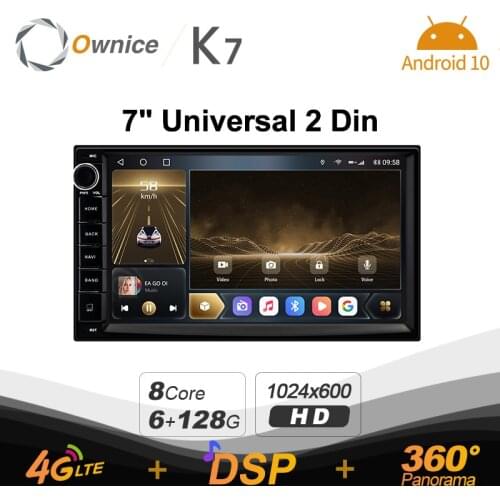 K7 Ownice 6G Ram 128G Rom Android 10.0 Car radio setero for Toyota Nissan VW Auto Audio 360 Panorama Optical Universal 2 Din