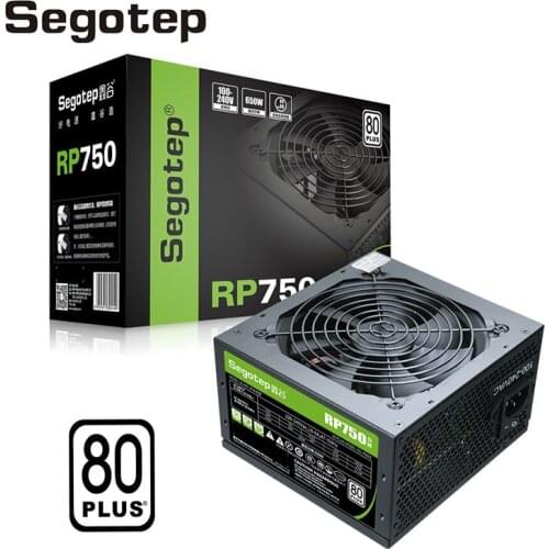 Segotep Power Supply Unit 650W 80Plus ATX PWM 120mm Fan Quiet Gaming Power Source APFC 24Pin Computer Power Supplies