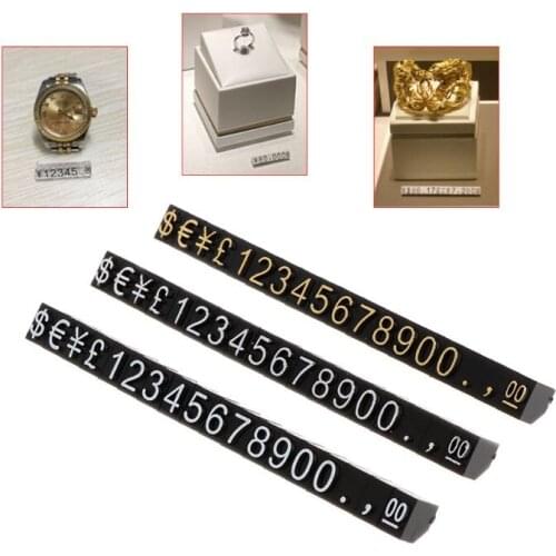 Price Tag Jewelry Shop Display Pentagon Plastic Number Adjustable Accessories Stand Frame Combined Digital Clothing Label