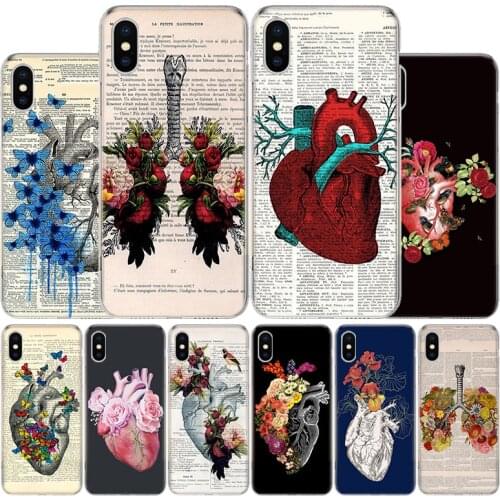 Human Anatomy Organ Art Cover Phone Case For Apple iphone 11 12 Pro XR X XS Max 7 8 6 6S Plus + 7G 6G 5 SE 2020 Coque Popular