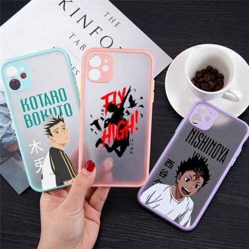 Japan Anime Phone Case Transparent Soft for Iphone 11 6 6s 7 8 Plus 12 Pro Max X Xs Xr SE 2020 Haikyuu Love Volleyball Cover